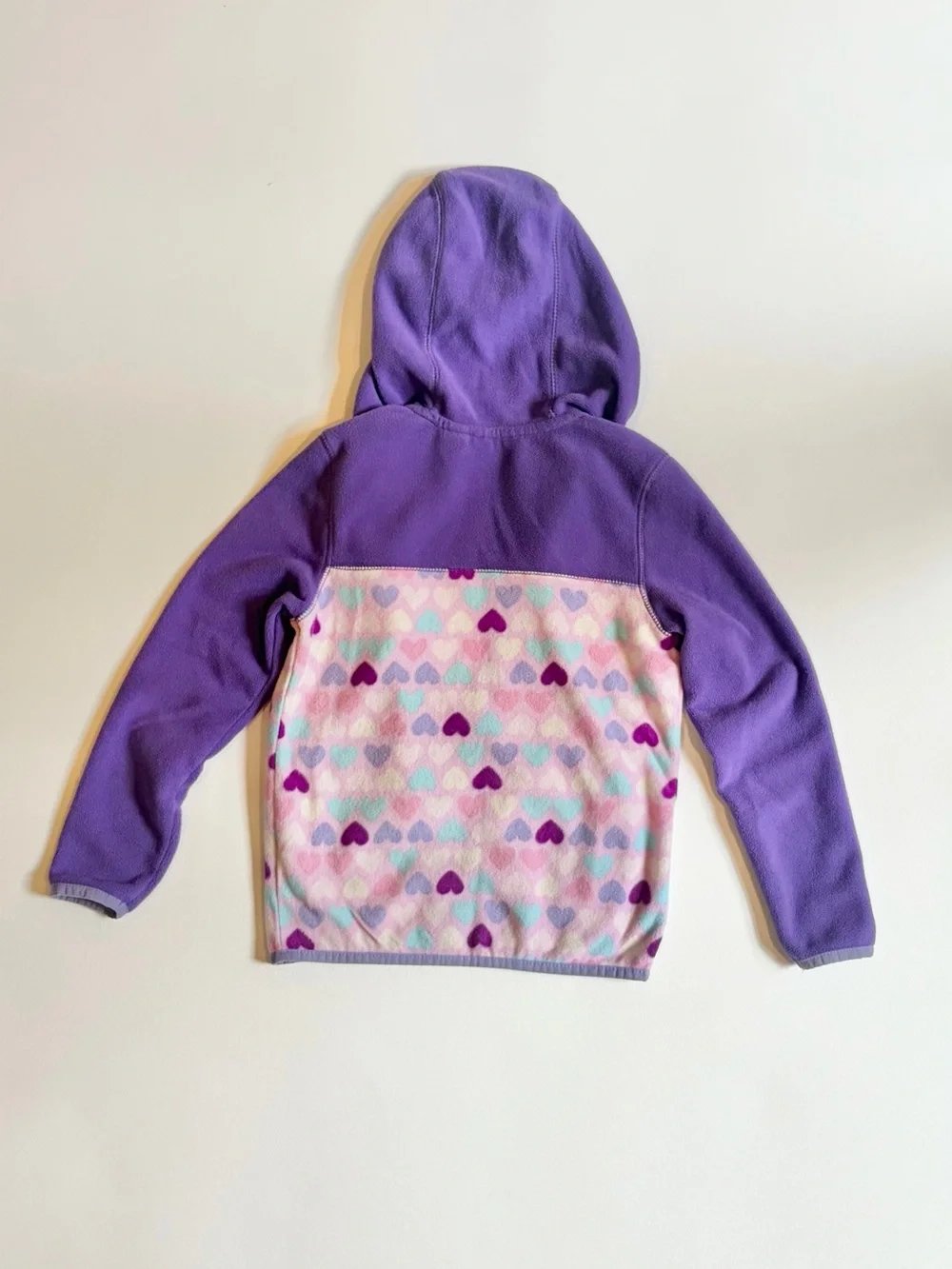 Land’s End Girls Hearts Zip Up Hoodie Size 6